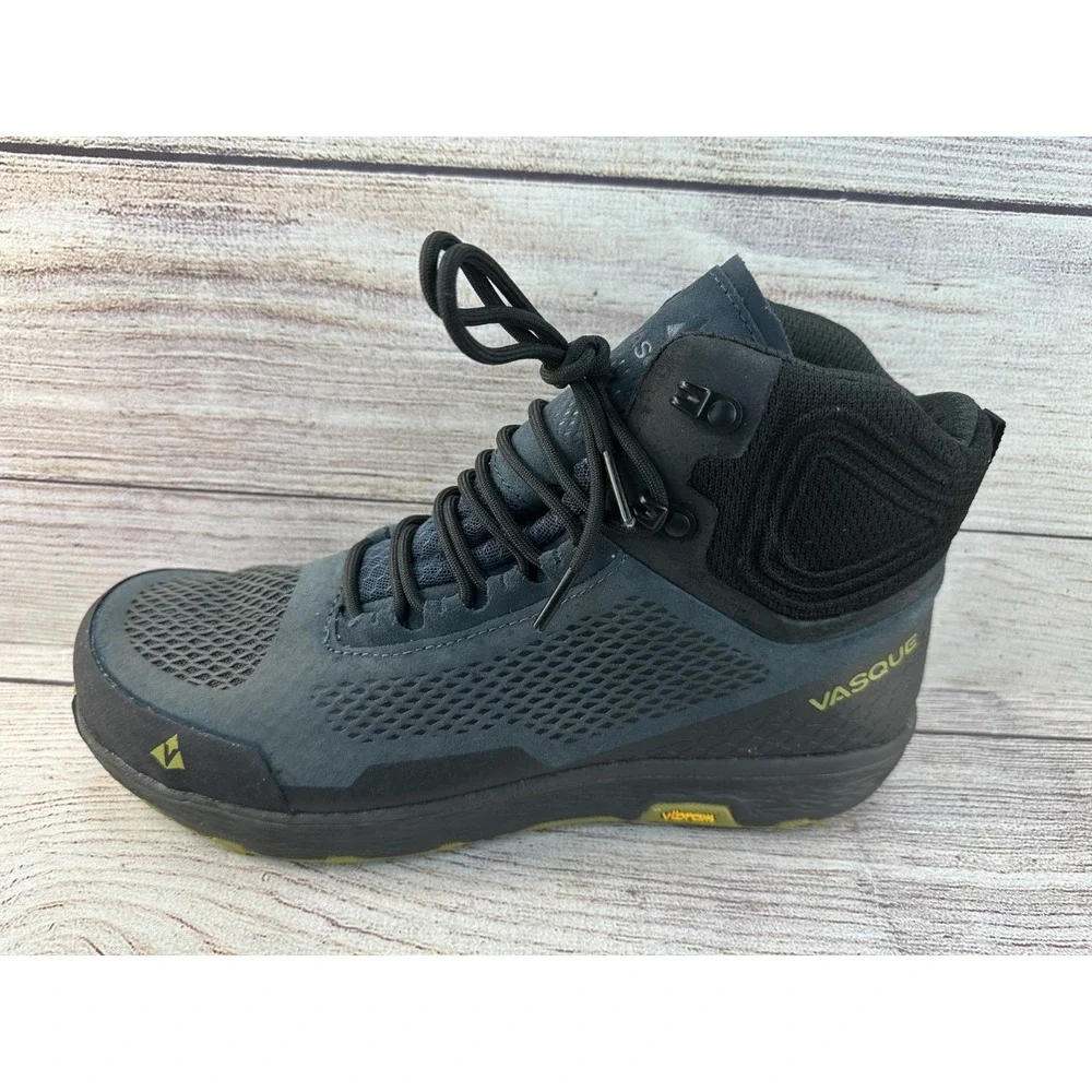 Vasque Men's Gray Black Mid Hiking Boots Waterproof Trail Shoes Size 10 M NWOB